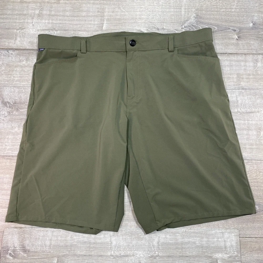FORLOH Shorts‎ Mens 44 Green Polyester Spandex Hunting Outdoor Made in USA